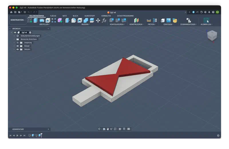 Konstruktion in Fusion 360